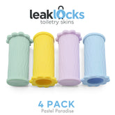 (4 Pack) LeakLocks® Toiletry Skins - Pastel Paradise